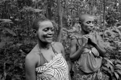 Baka woman with painted face