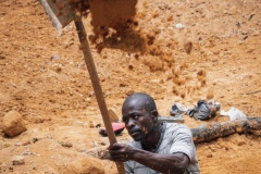 Gold hunter in Congo Brazzaville