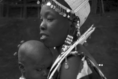 Young Maasai mother and baby
