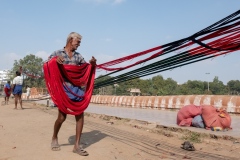 Preparation of colored silk in Madurai